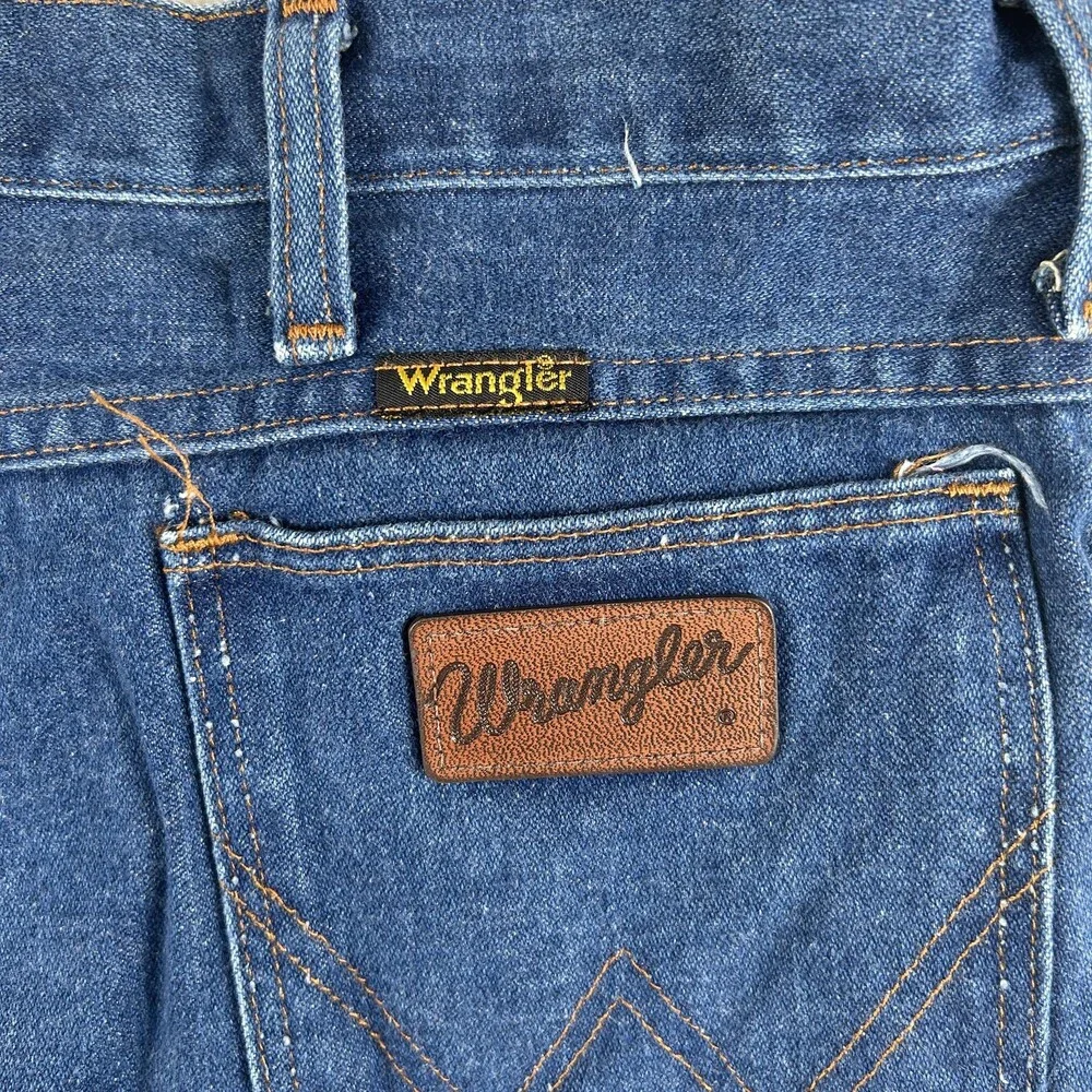 Vintage Wrangler Jeans Mens 42x36 Bootcut Cowboy Scovill Zipper USA 82611NV 70s